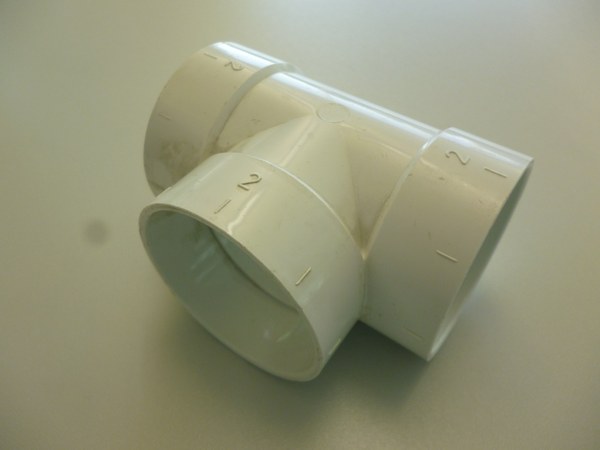 Systemair Ø51 T-piece on wall outlet