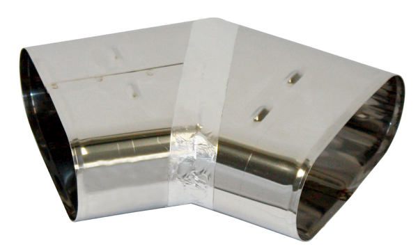 Systemair KWL bend 45°, flat side S100